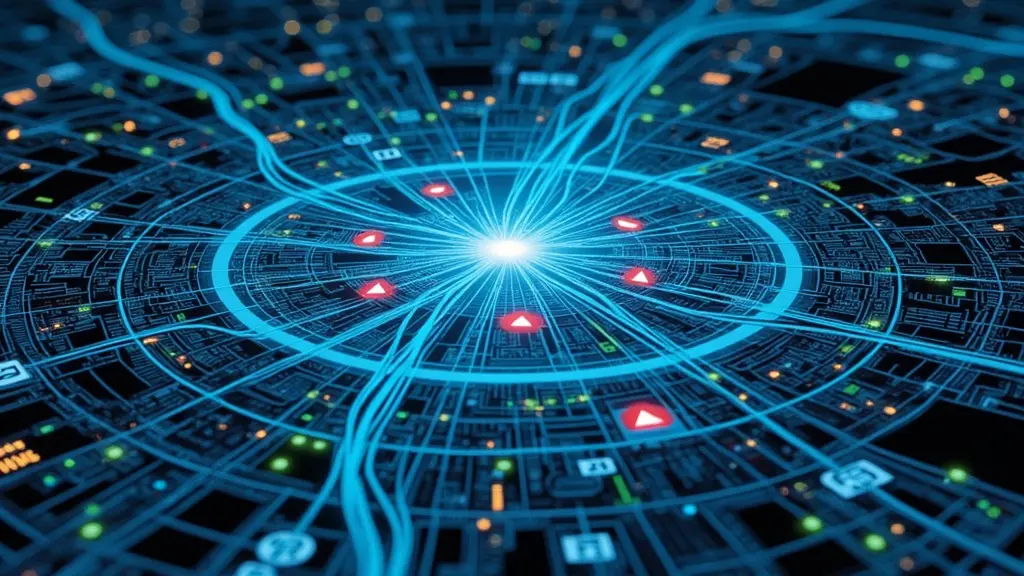 Federal tactical HUD map interface showing cybercrime investigation data